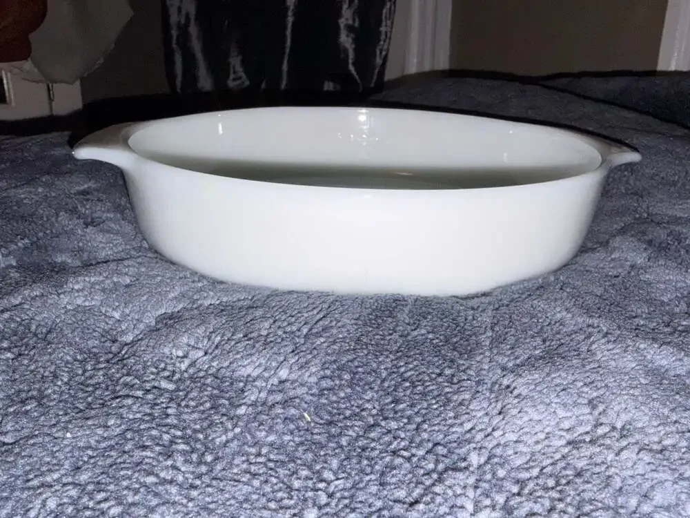 Vintage Anchor Hocking Fire-King Autumn Daisies Round Casserole Dish 9 inch